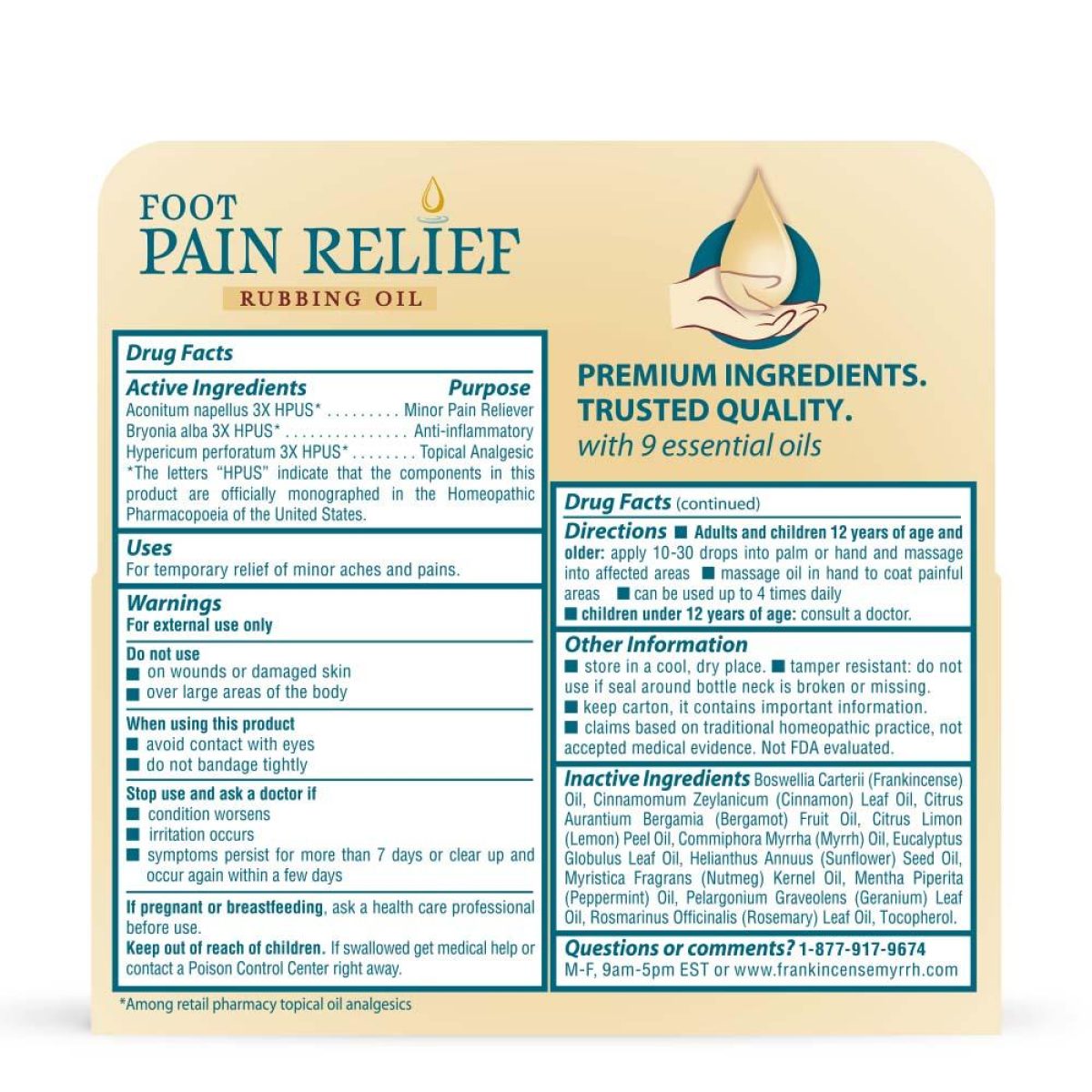 Frankincense and Myrrh Neuropathy Rubbing Oil - 2 fl oz., 1 Pack/2 Ounce. -  Gerbes Super Markets